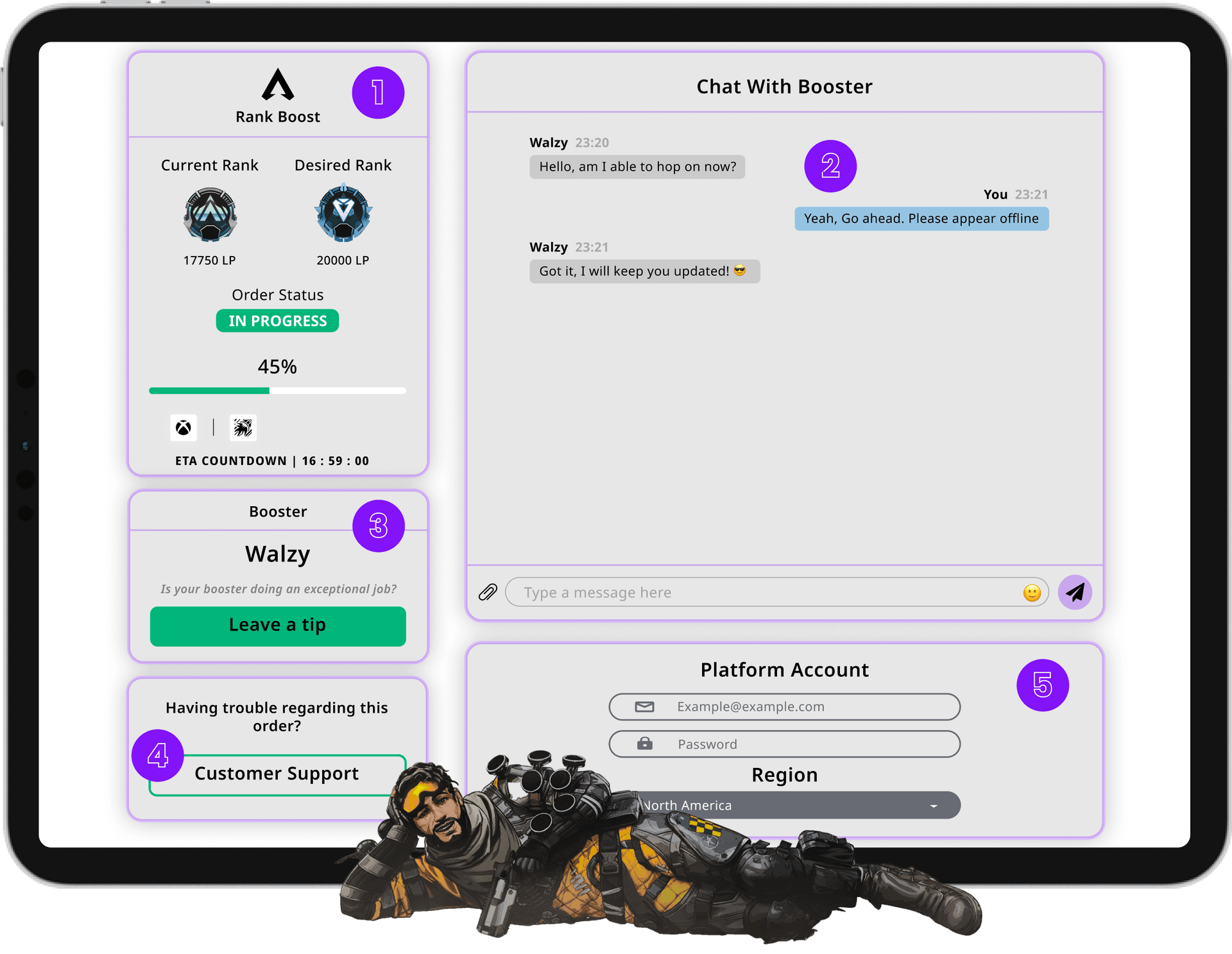 VersaciBoosts user profile dashboard