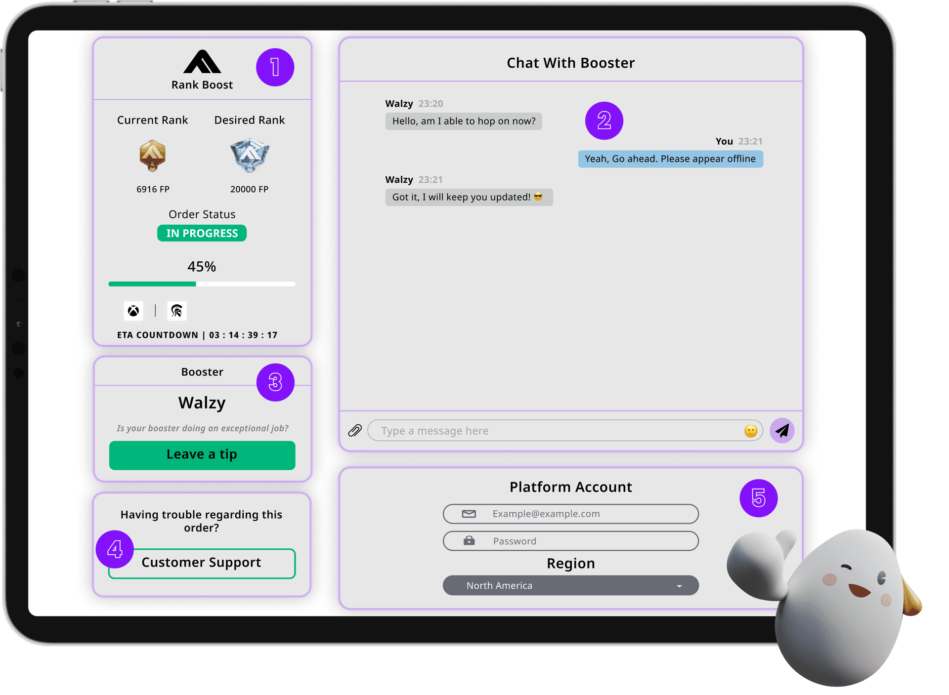 VersaciBoosts user profile dashboard